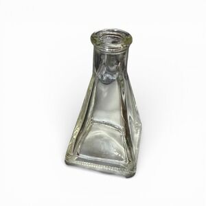 Vintage‎ Clear Glass Pyramid Vase